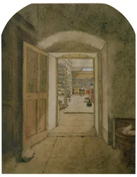 Velká laboratoř při pohledu z temné místnosti, 1860